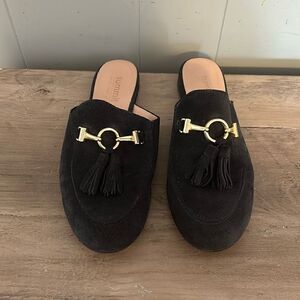 Summit Navy Tassel Mules Size 37